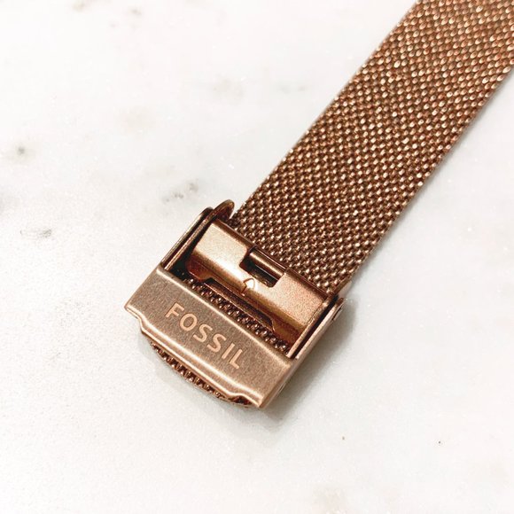 Fossil 3-Hand Rose Gold-Tone Watch + Band - Picture 3 of 4